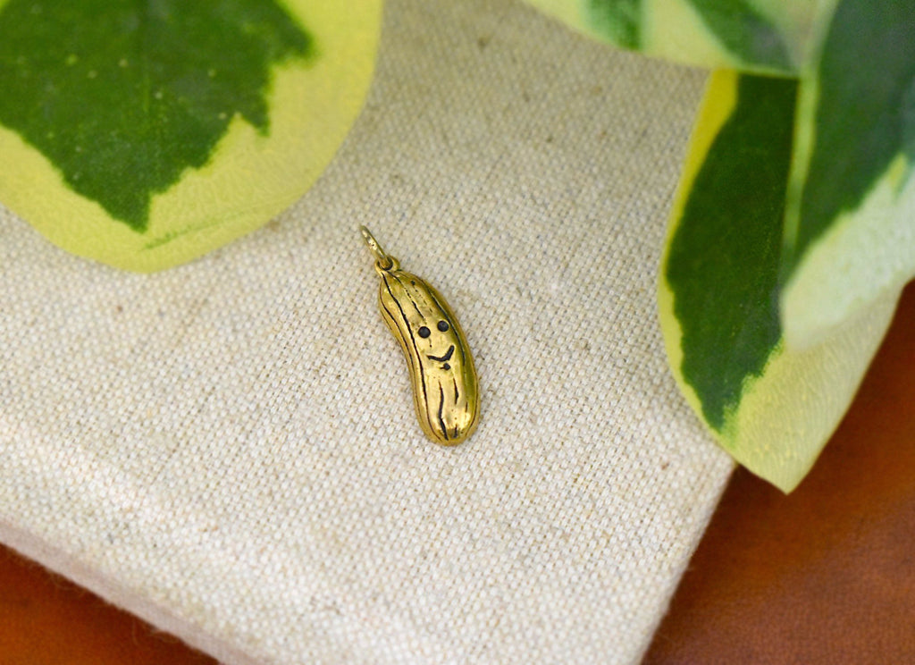 Happy Cucumber Silver Pewter Gold Brass Charm Necklace Pendant Jewelry