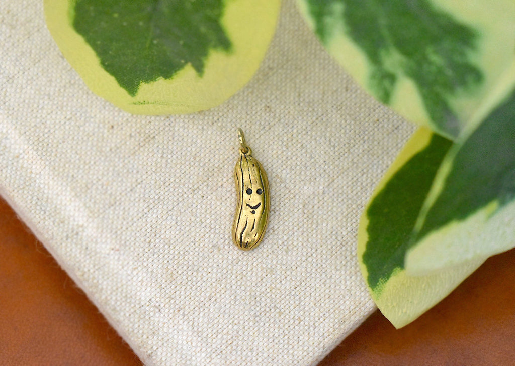 Happy Cucumber Silver Pewter Gold Brass Charm Necklace Pendant Jewelry