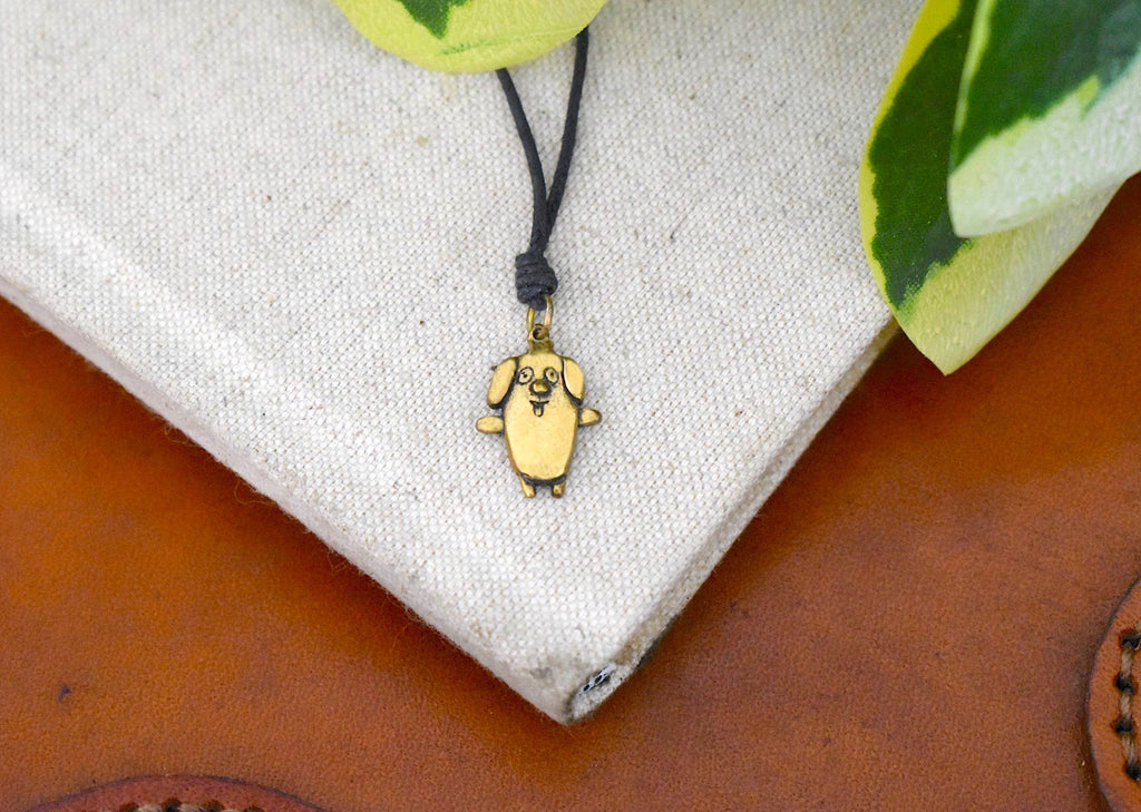 Lovely Dog Size M & Size S Silver Pewter Gold Brass Necklace Pendant Jewelry