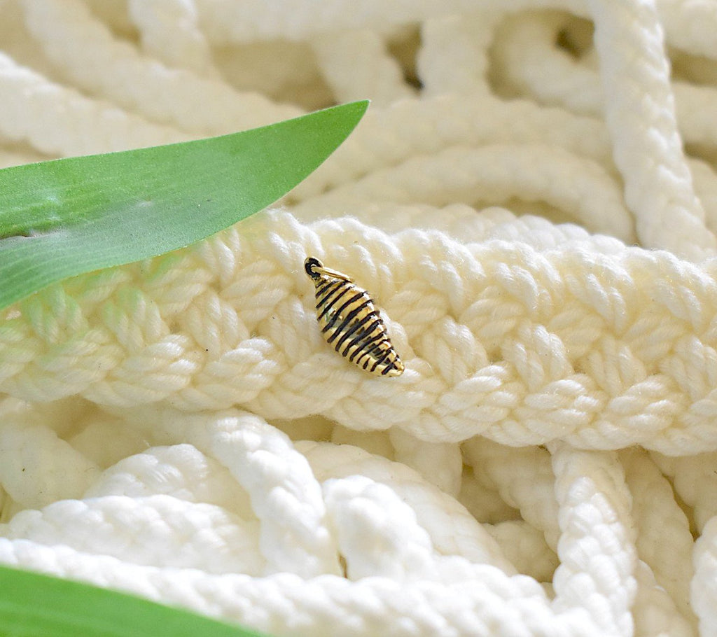 Cute Mini Seashell Gold Brass Charm Necklace Pendant Jewelry