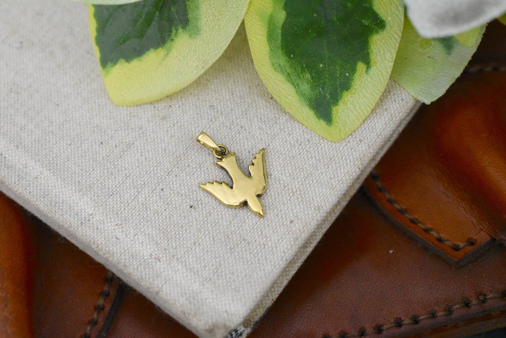 Dove Bird Of Peace 92.5 Sterling Silver Pewter Brass Necklace Pendant Jewelry