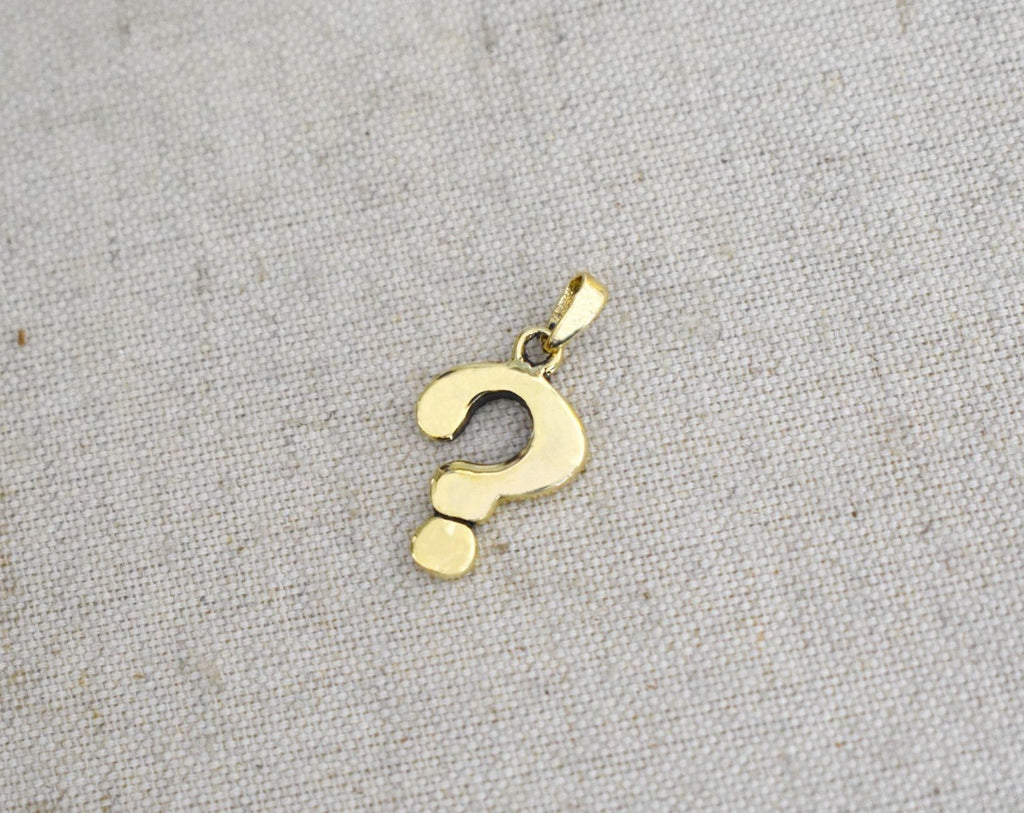 Question Mark 92.5 Sterling Silver Charm Necklace Pendant Jewelry