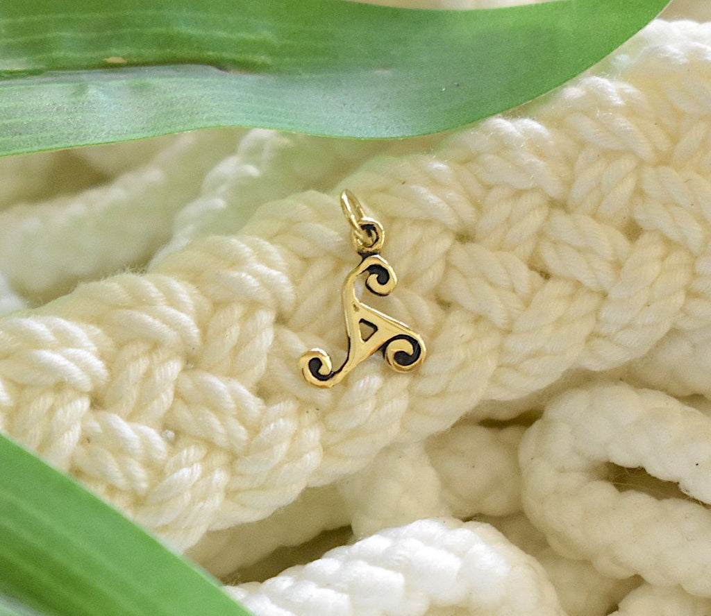 Celtic Trilogy Size S & M 92.5 Sterling Silver Gold Brass Necklace Pendant Jewelry