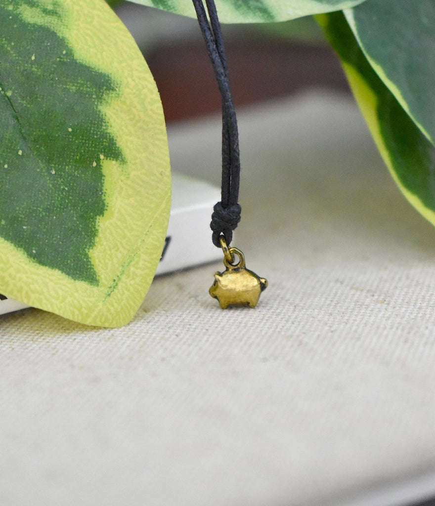 Detailed Pig's Head 92.5 Sterling Silver Pewter Brass Necklace Pendant Jewelry