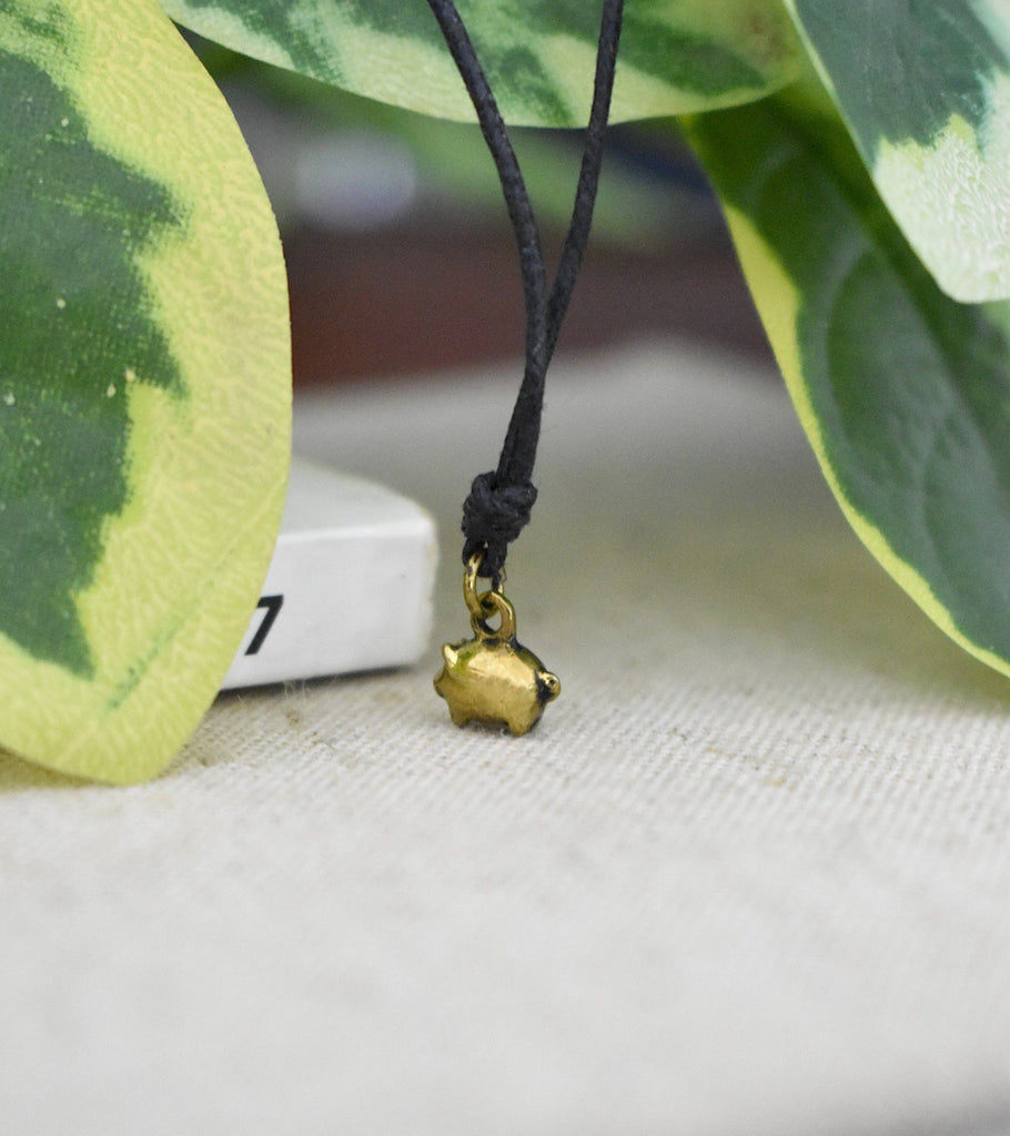 Detailed Pig's Head 92.5 Sterling Silver Pewter Brass Necklace Pendant Jewelry