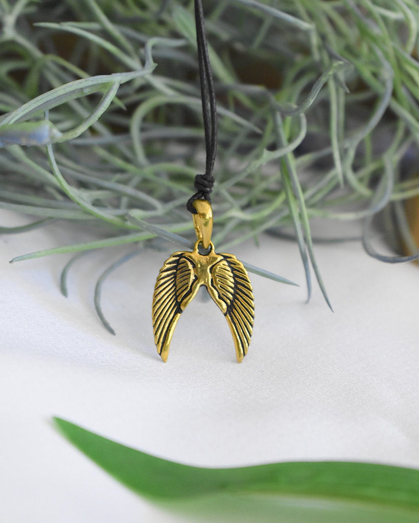 Pair Angel Wings 92.5 Sterling Silver Pewter Brass Necklace Pendant Jewelry