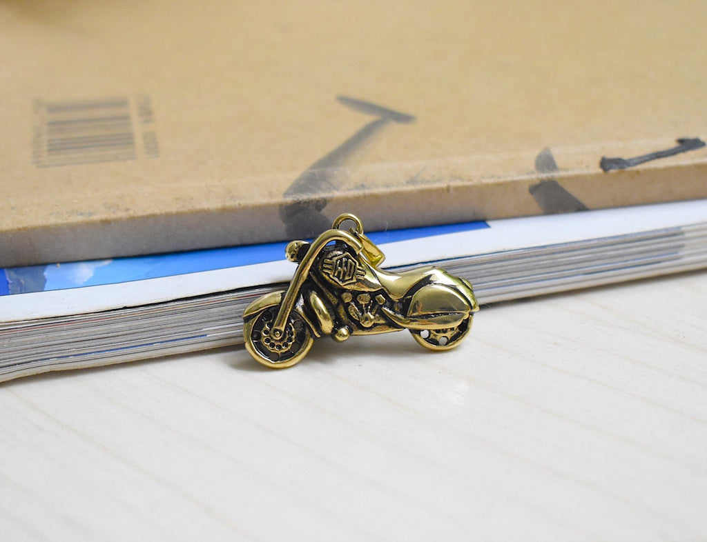 Supersport Motorcycles 925 Sterling Silver Brass Motor Bike Pendant Necklace Jewelry