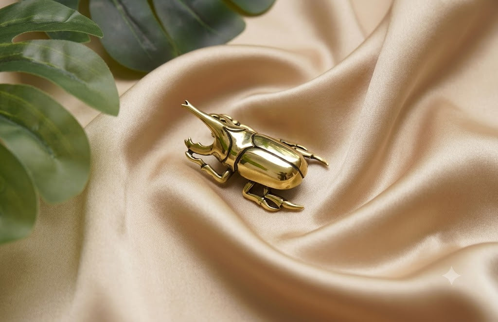 Hercules Maybug 92.5 Sterling Silver Gold Brass Charm Necklace Pendant Jewelry