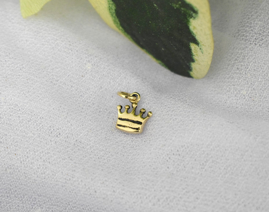 King Crown 92.5 Sterling Silver Pewter Brass Charm Necklace Pendant Jewelry