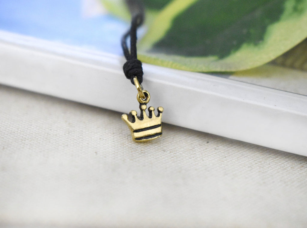 King Crown 92.5 Sterling Silver Pewter Brass Charm Necklace Pendant Jewelry