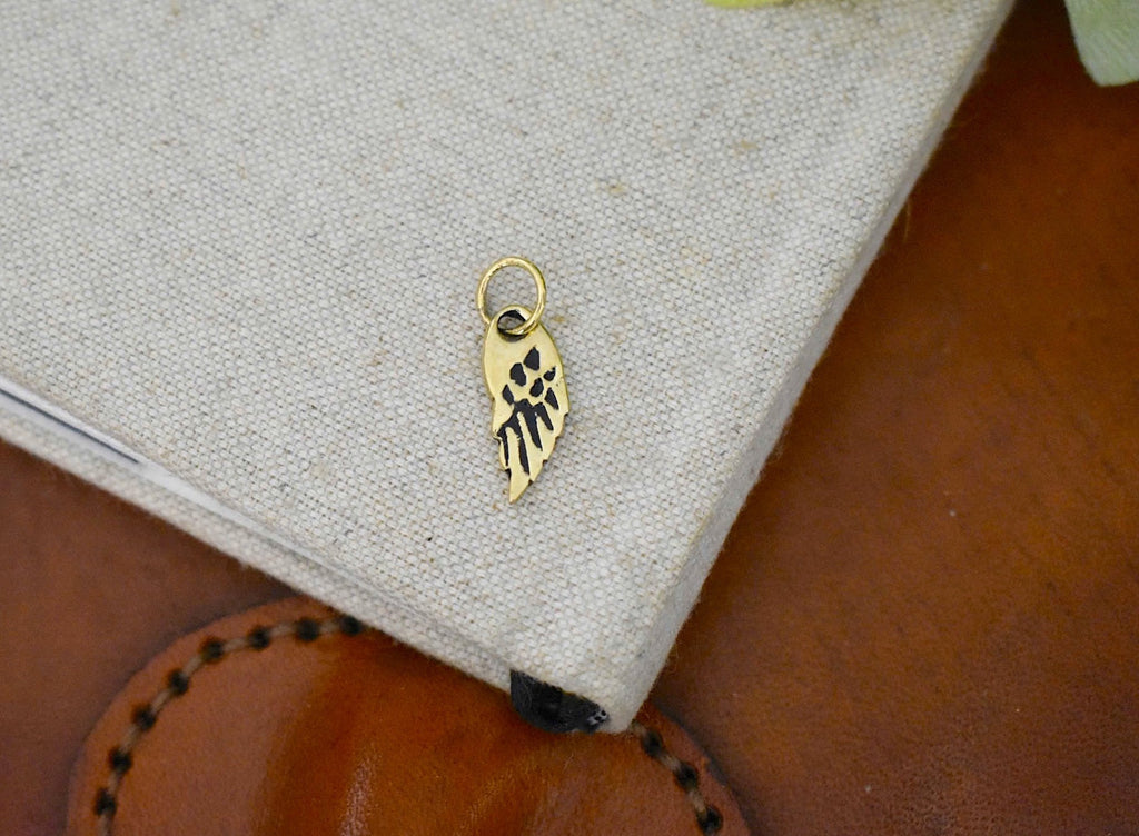 Wing Of An Angel Sterling Silver Brass Pewter Silver Charm Necklace Pendant Jewelry