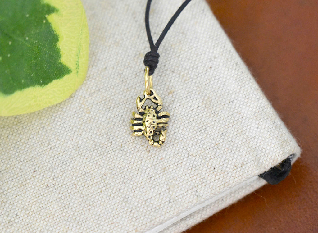 Classic Mini Scorpion Sterling Silver Pewter Brass Necklace Pendant Jewelry