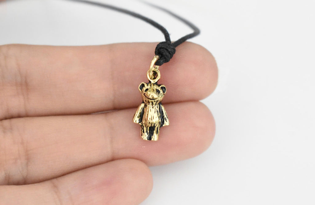 Teddy Bear Doll Charm 92.5 Sterling Silver Pewter Brass Necklace Pendant Jewelry