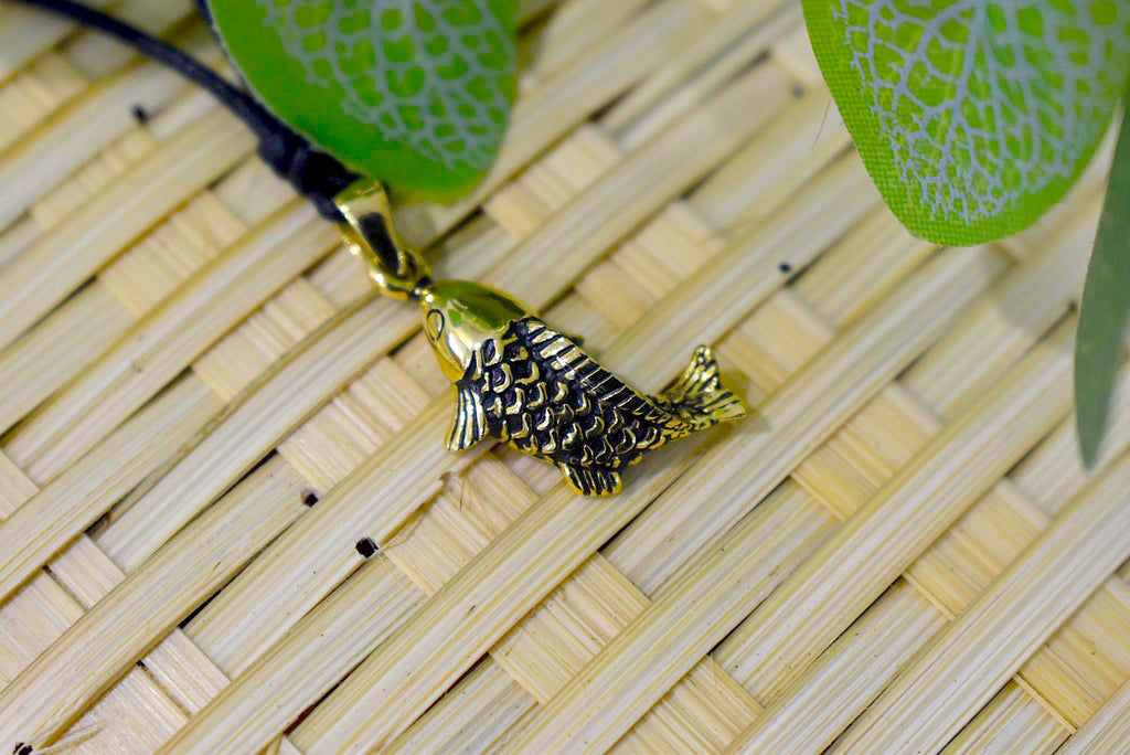 Fish Sterling Silver Brass Charm Necklace Pendant Marine Melody Jewelry