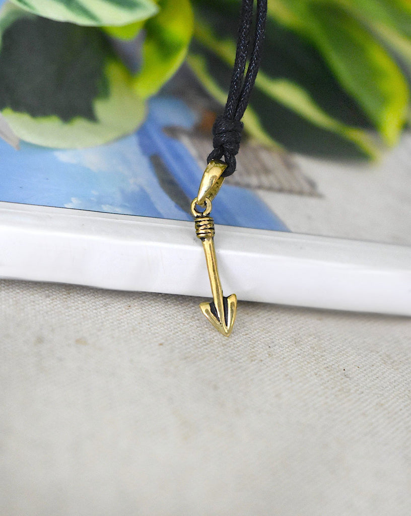 Cute Cupid's Arrow Sterling Silver Brass Charm Necklace Pendant Jewelry