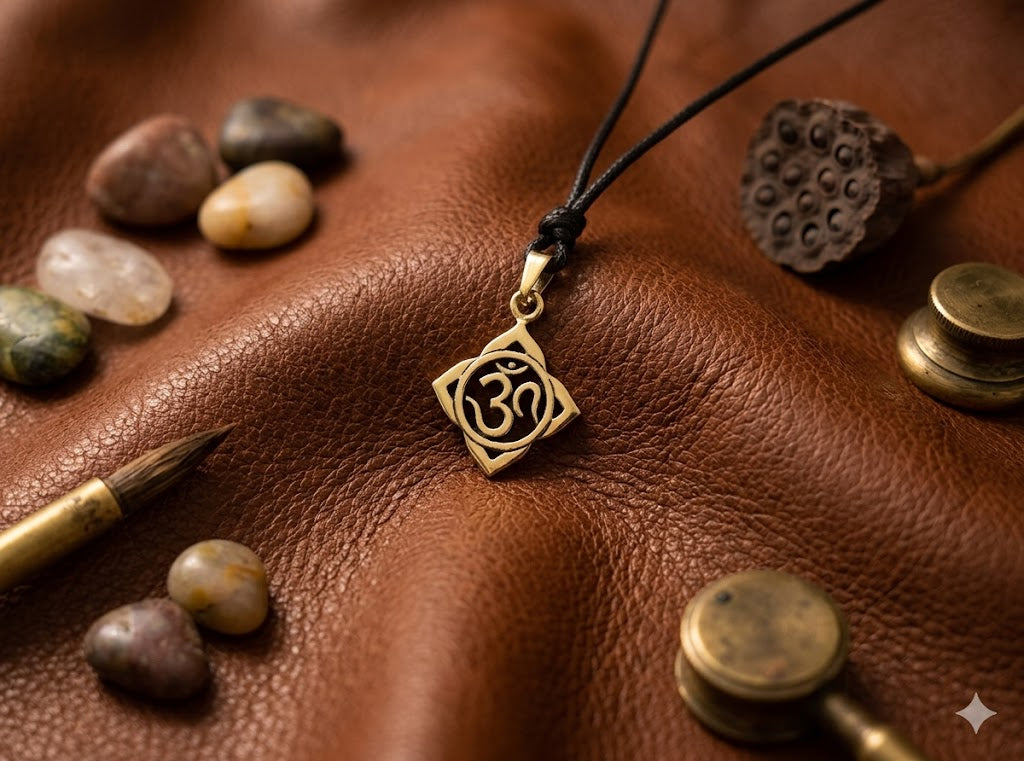 Trendy Hindu Word Om Ohm 92.5 Sterling Silver Pewter Brass Necklace Pendant Jewelry