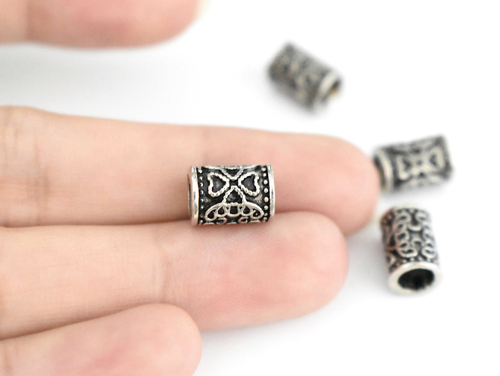 Set Of 2 Metal Beads Silver Color Jewelry Beads For Jewelry Making Bracelet NecklaceDIY Craft