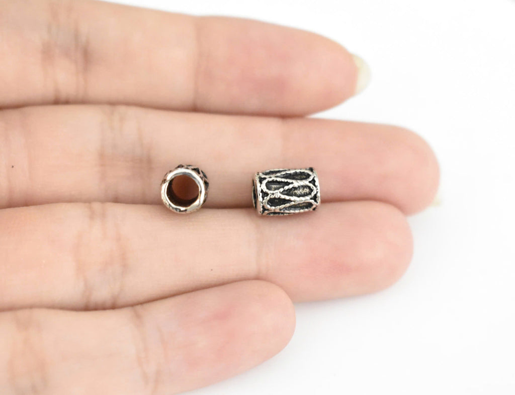 Set Of 2 Metal Beads Silver Color Jewelry Beads For Jewelry Making Bracelet NecklaceDIY Craft