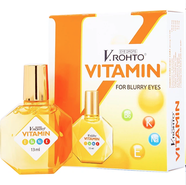 V.Rohto Eye Drops Supplement with Vitamins, Reduce Dryness, Improve Visual Decline, Moisturize, and Supplement Nutrients