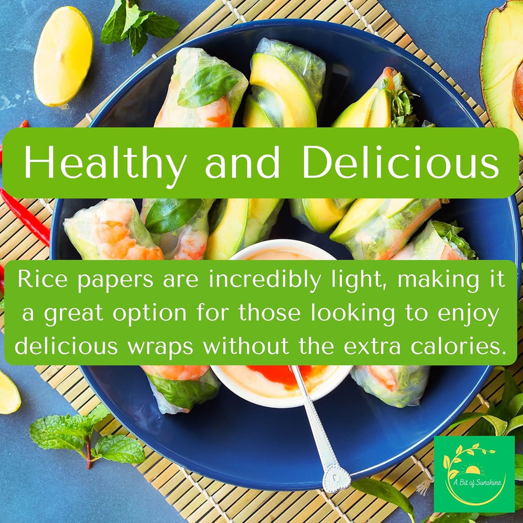 Organic Vietnamese Rice Paper Wrappers Gluten-Free, Vegan, Halal (22cm) 200G