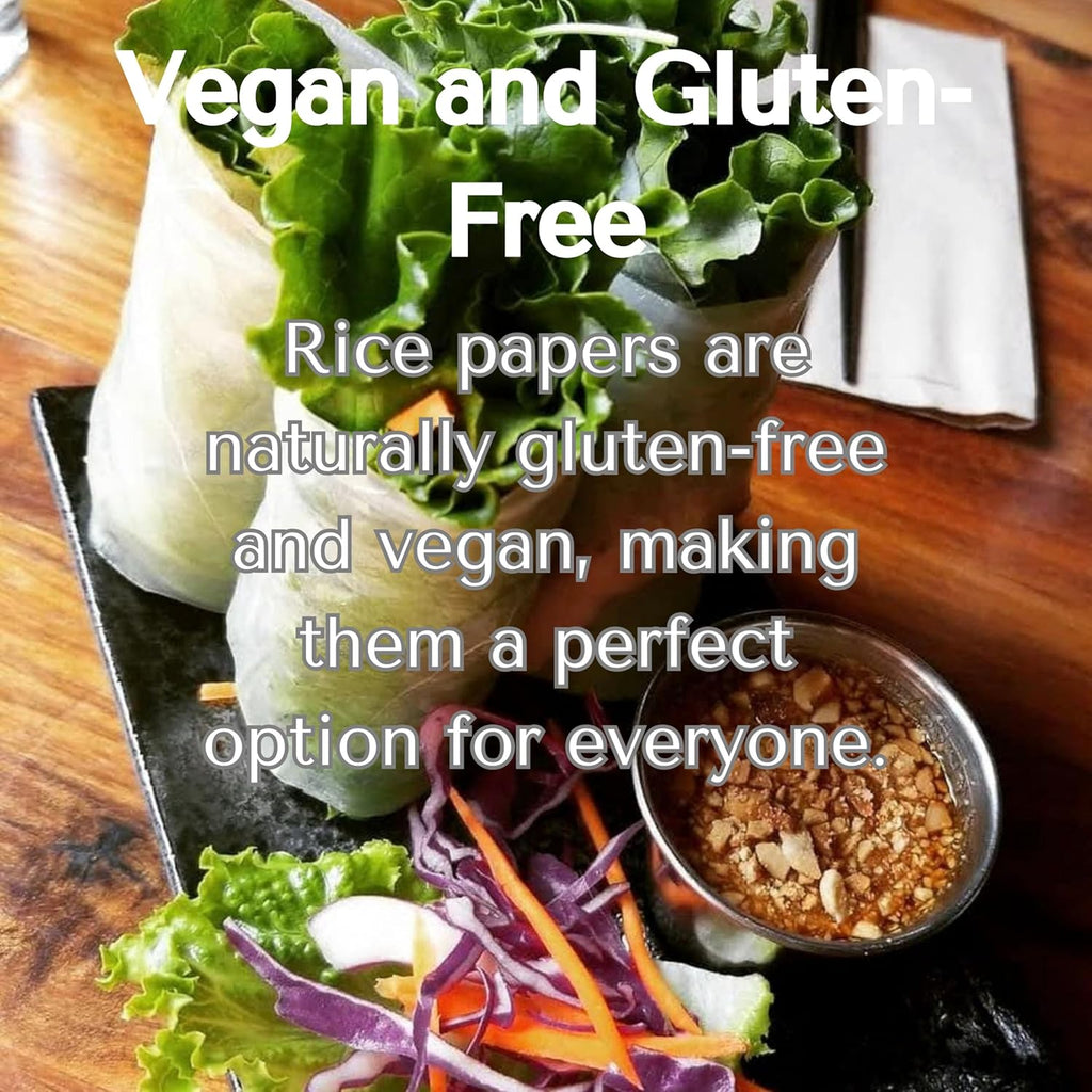 Organic Vietnamese Rice Paper Wrappers Gluten-Free, Vegan, Halal (22cm) 200G