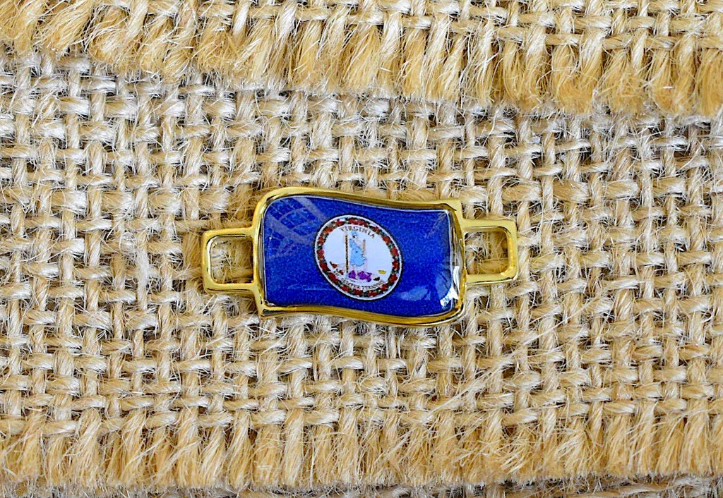 50 States In United State Flag Shoe Lace Keeper Union Worker Charm Work Boots