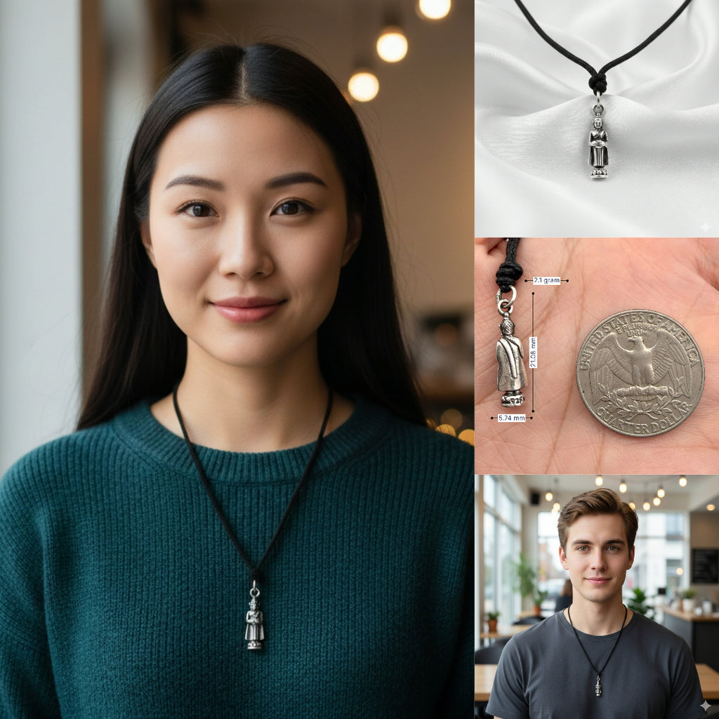 Seven Days Of The Week Buddha Sterling-silver Pewter Brass Charm Necklace Pendant Jewelry