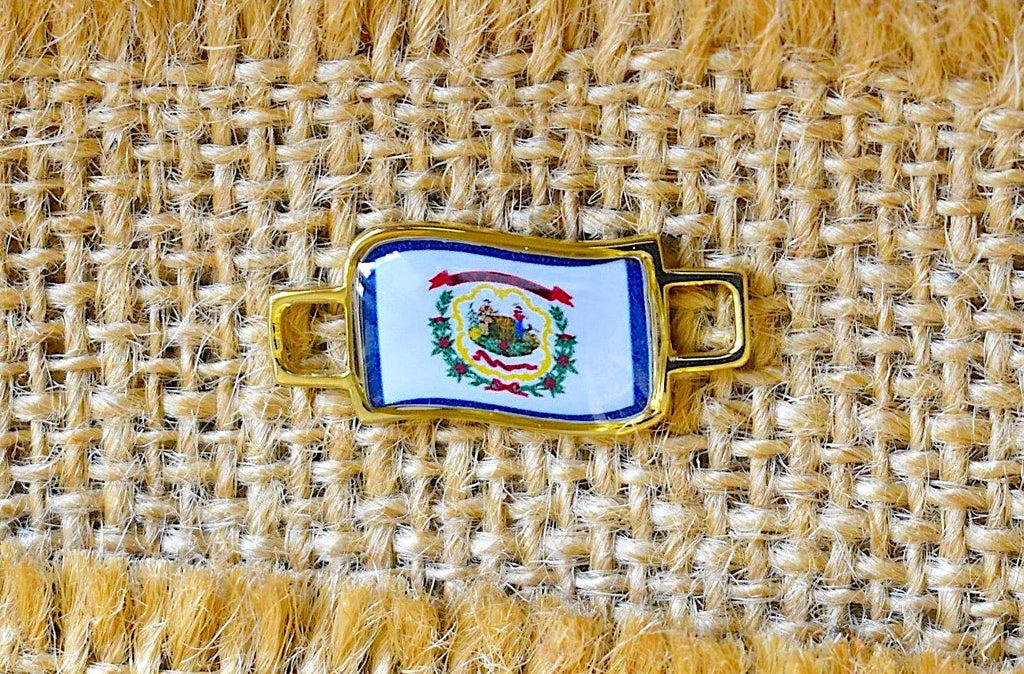 50 States In United State Flag Shoe Lace Keeper Union Worker Charm Work Boots