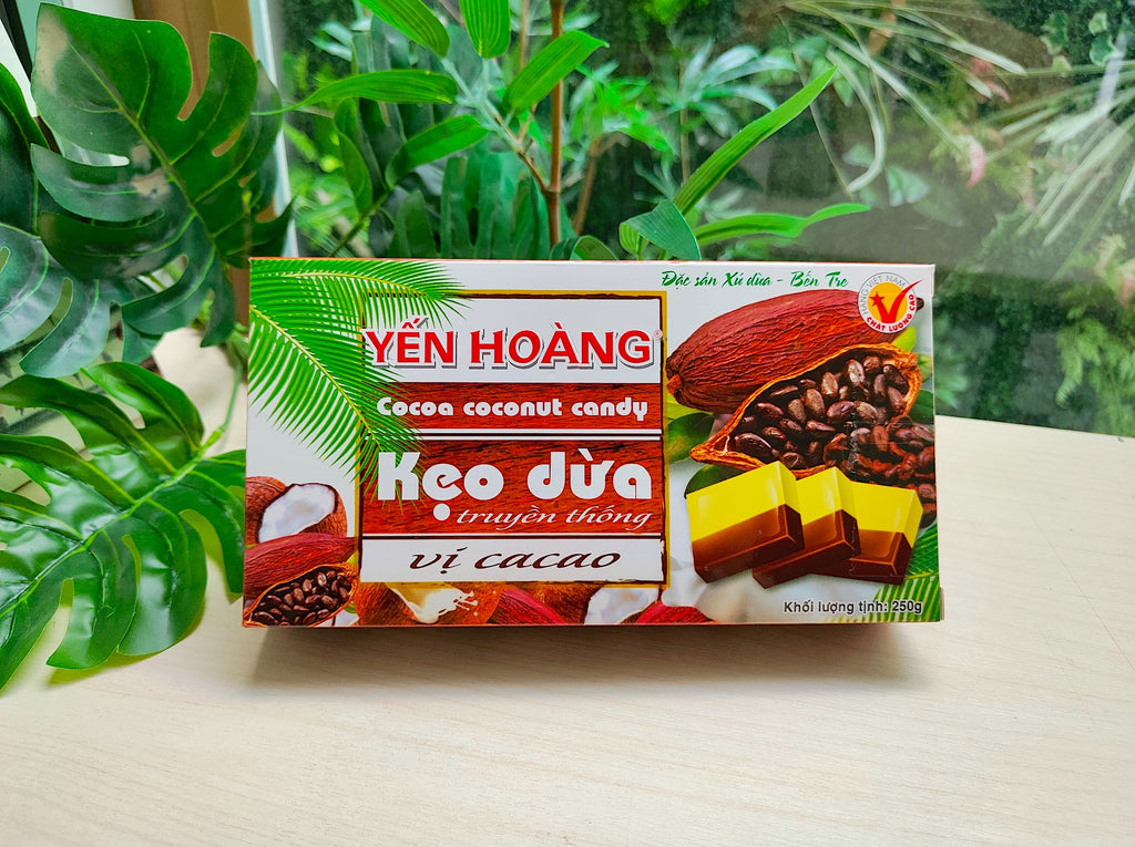 Yen Hoang Coconut Milk Candy With Pandan & Cocoa Flavours 250g