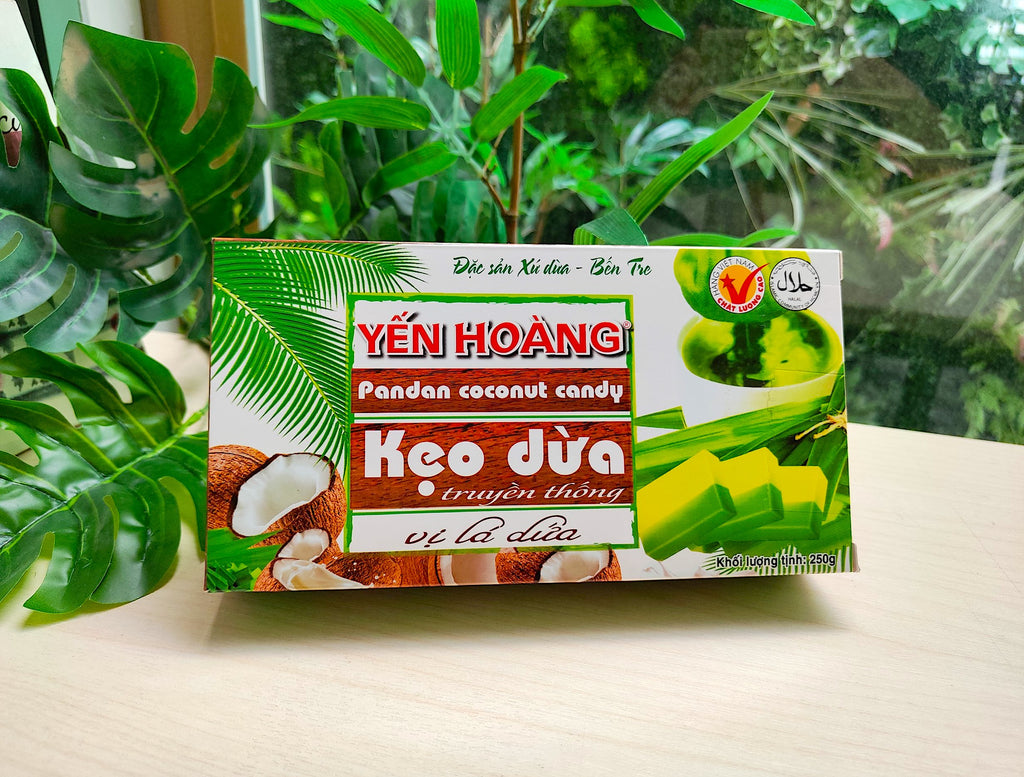 Yen Hoang Coconut Milk Candy With Pandan & Cocoa Flavours 250g