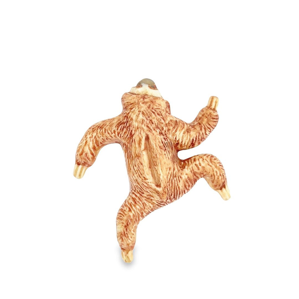 Cute Slow Sloths Ceramic Figurine Hand Made Painted Ceramic Animals Decorative