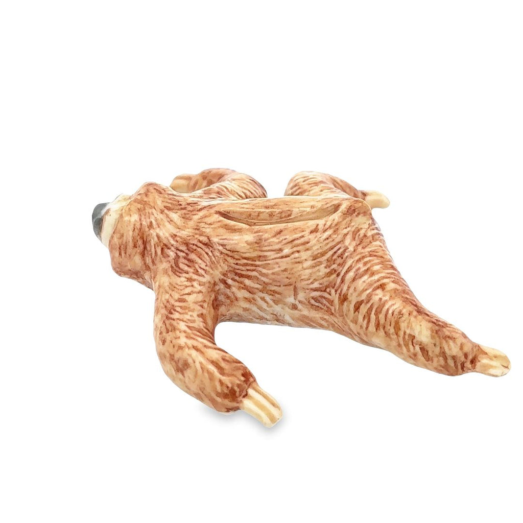 Cute Slow Sloths Ceramic Figurine Hand Made Painted Ceramic Animals Decorative