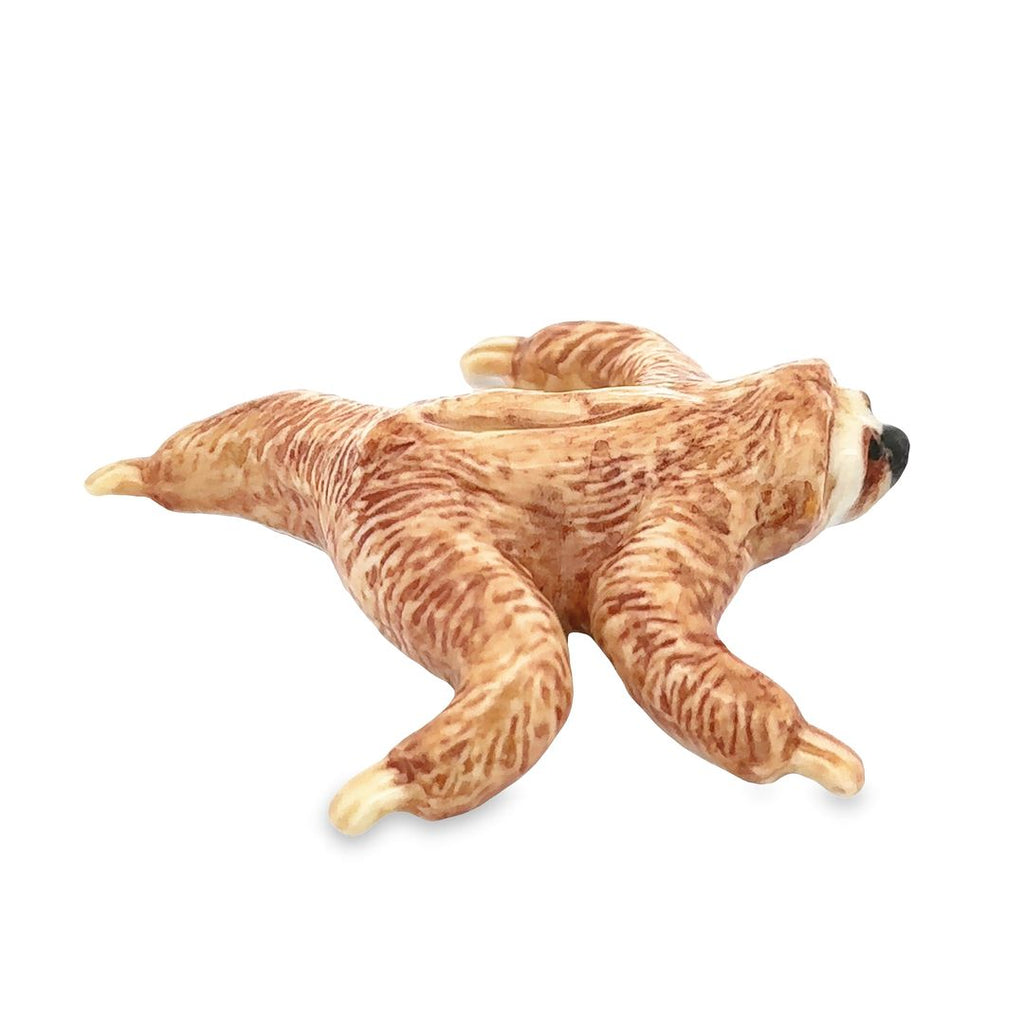 Cute Slow Sloths Ceramic Figurine Hand Made Painted Ceramic Animals Decorative