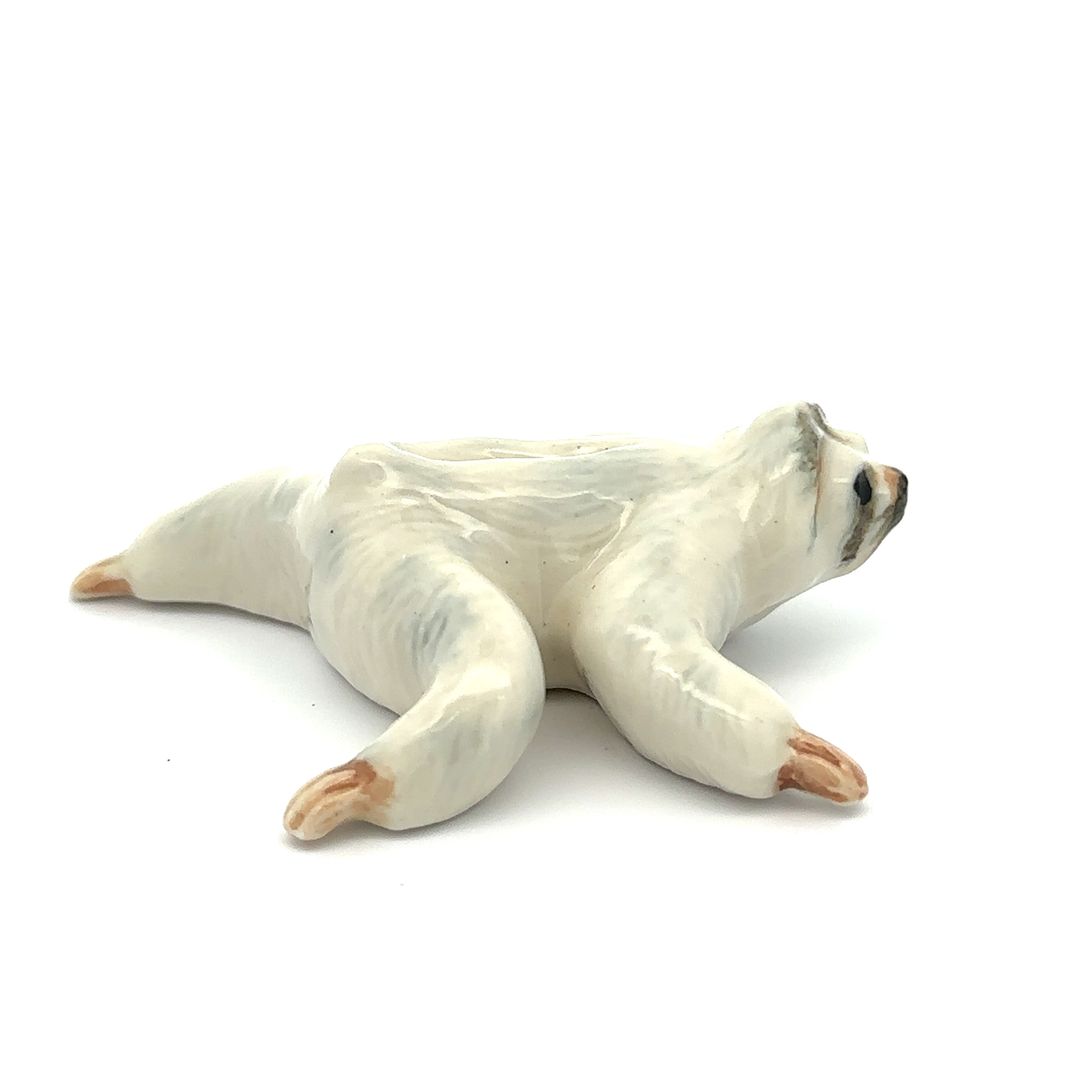 Cute Slow Sloths Ceramic Figurine Hand Made Painted Ceramic Animals Decorative
