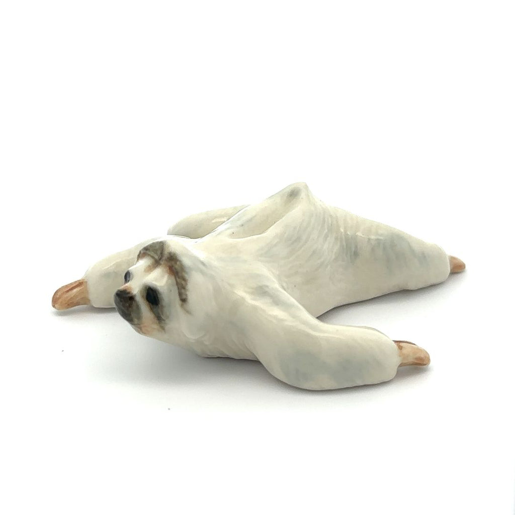 Cute Slow Sloths Ceramic Figurine Hand Made Painted Ceramic Animals Decorative