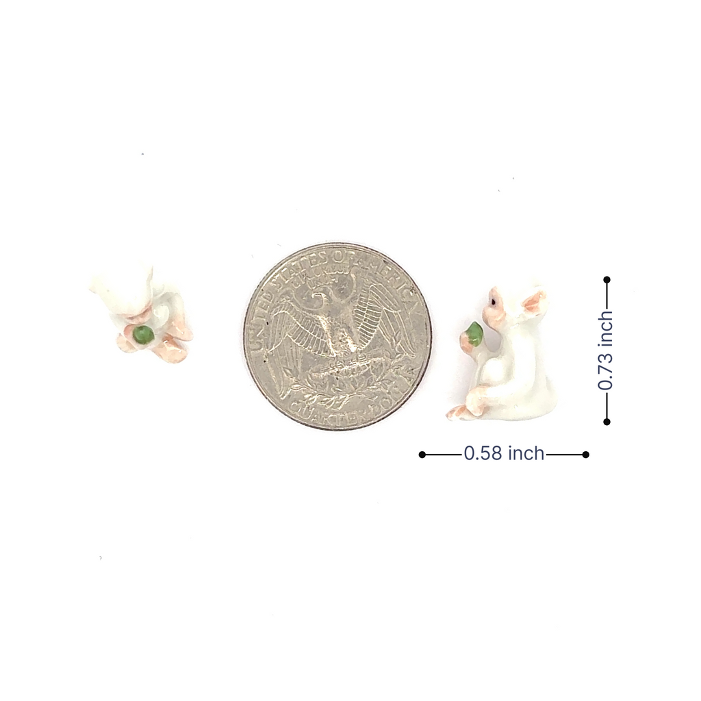 Adorable Mini Ceramic Animal Figurine – Porcelain Miniature Collectible Decor