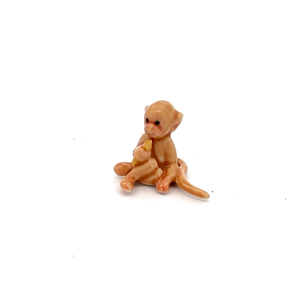 Adorable Mini Ceramic Animal Figurine – Porcelain Miniature Collectible Decor