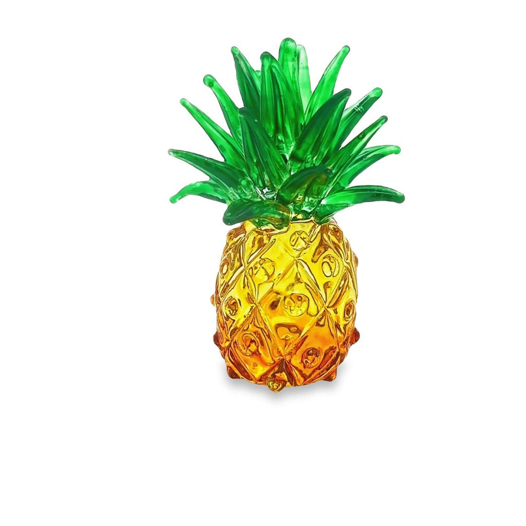 Hawaii Pineapple Handmade Blown Glass Figurines Art Collectible Tropical Gift