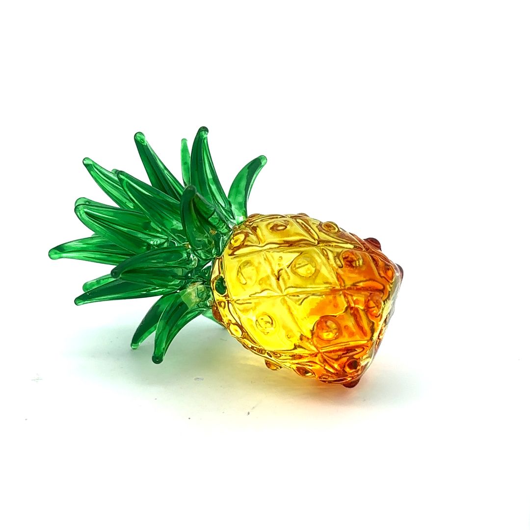 Hawaii Pineapple Handmade Blown Glass Figurines Art Collectible Tropical Gift