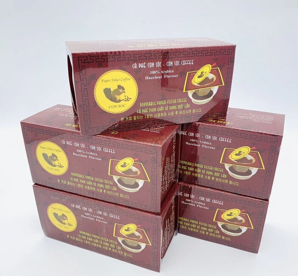 Vietnam Con Soc Ground Coffee Box Paper Filter Coffee Variety Flavours