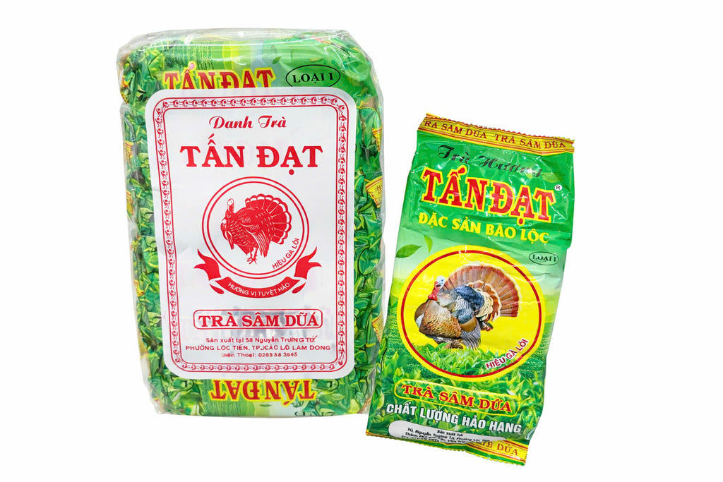 Lot 6/1 Pack Tan Dat Pandan Green Tea Trà Sâm Dứa Tấn Đạt 70g Viet Nam Bao Loc