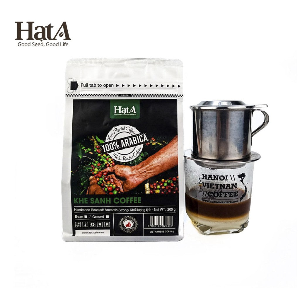 Hat A - Ground Coffee 3 Flavours 100% Arabica, 100% Robusta, Arabica & Robusta 200g