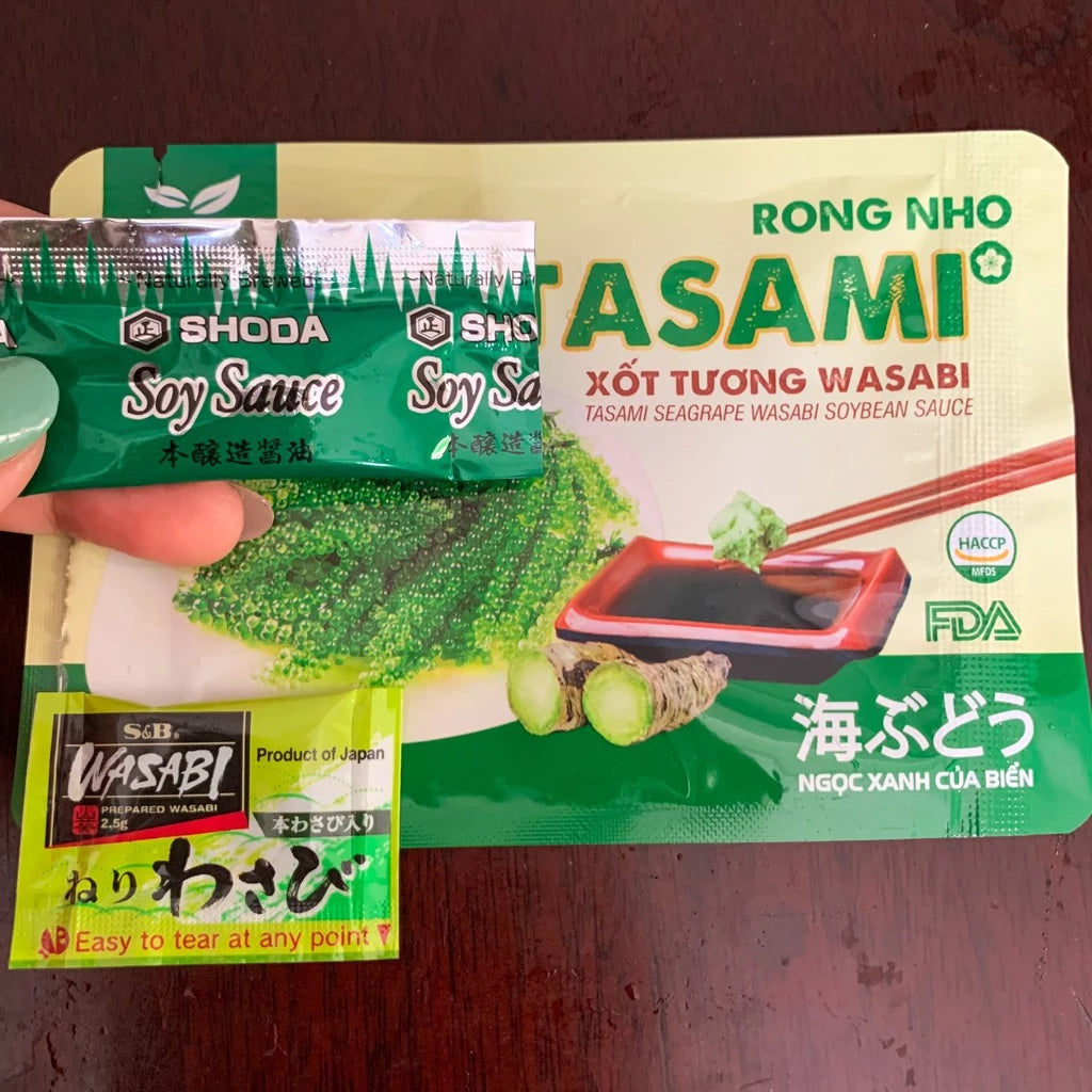 Tasami Seagrapes Wasabi Soybean Sauce 75g/ 100g/ 137.5g x 1 box | 100% Natural