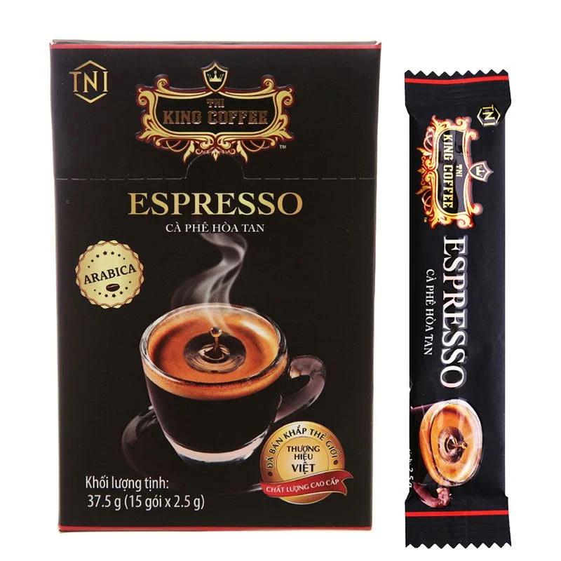 2 PACKS Espresso Instant Vietnamese King Coffee (1 PACK = 15 Sticks x 2.5G)