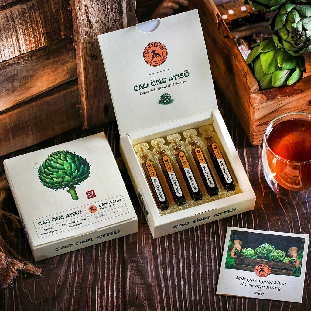 Langfarm-Artichoke Extract Ampoule-Pure Extracted From Artichoke Leaves-Antique Design