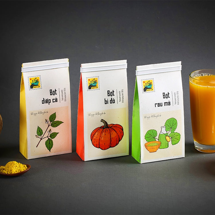 100g Dandelion/ Celery/ Pennywort/ Fish mint/ Shiso Powder Bột Lá L'angfarm Vietnamese Brand