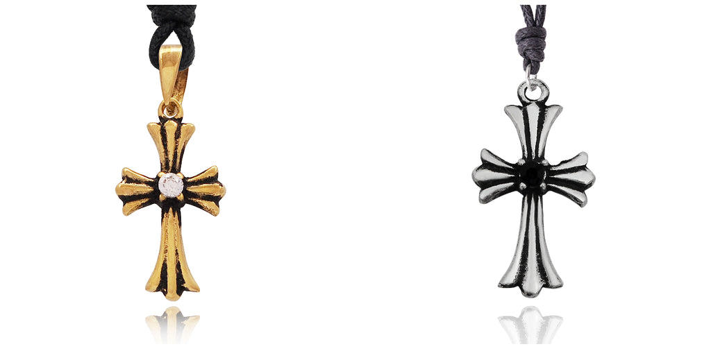 Celtic Cross Templars Silver Pewter Gold Brass Charm Necklace Pendant Jewelry