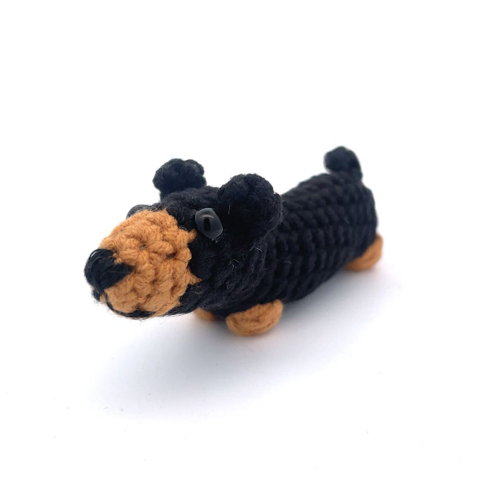 Cute Mini Corgi Dog Handmade Amigurumi Stuffed Toy Knit Crochet Doll VAC
