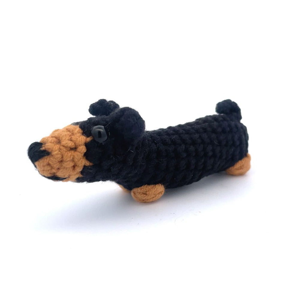 Cute Mini Corgi Dog Handmade Amigurumi Stuffed Toy Knit Crochet Doll VAC