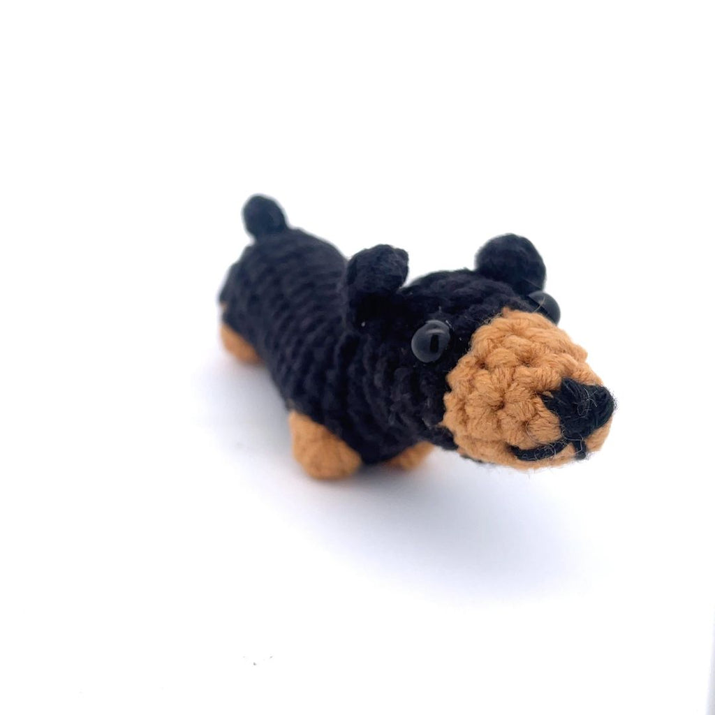 Cute Mini Corgi Dog Handmade Amigurumi Stuffed Toy Knit Crochet Doll VAC